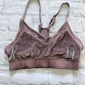PINK Victoria’s Secret Sport Bra S | Pink Purple Velvet Racerback